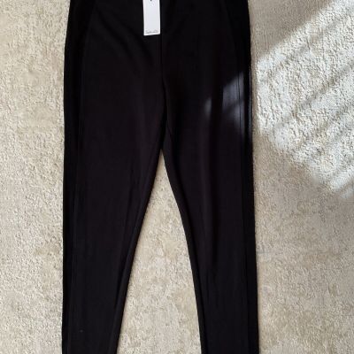 Splendid Women’s Solid Black Side Inserts Leggings Size XL